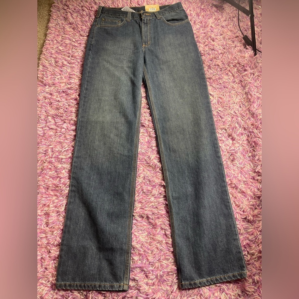 Carhartt Women's relaxed fit holster Straight Leg Blue Jeans